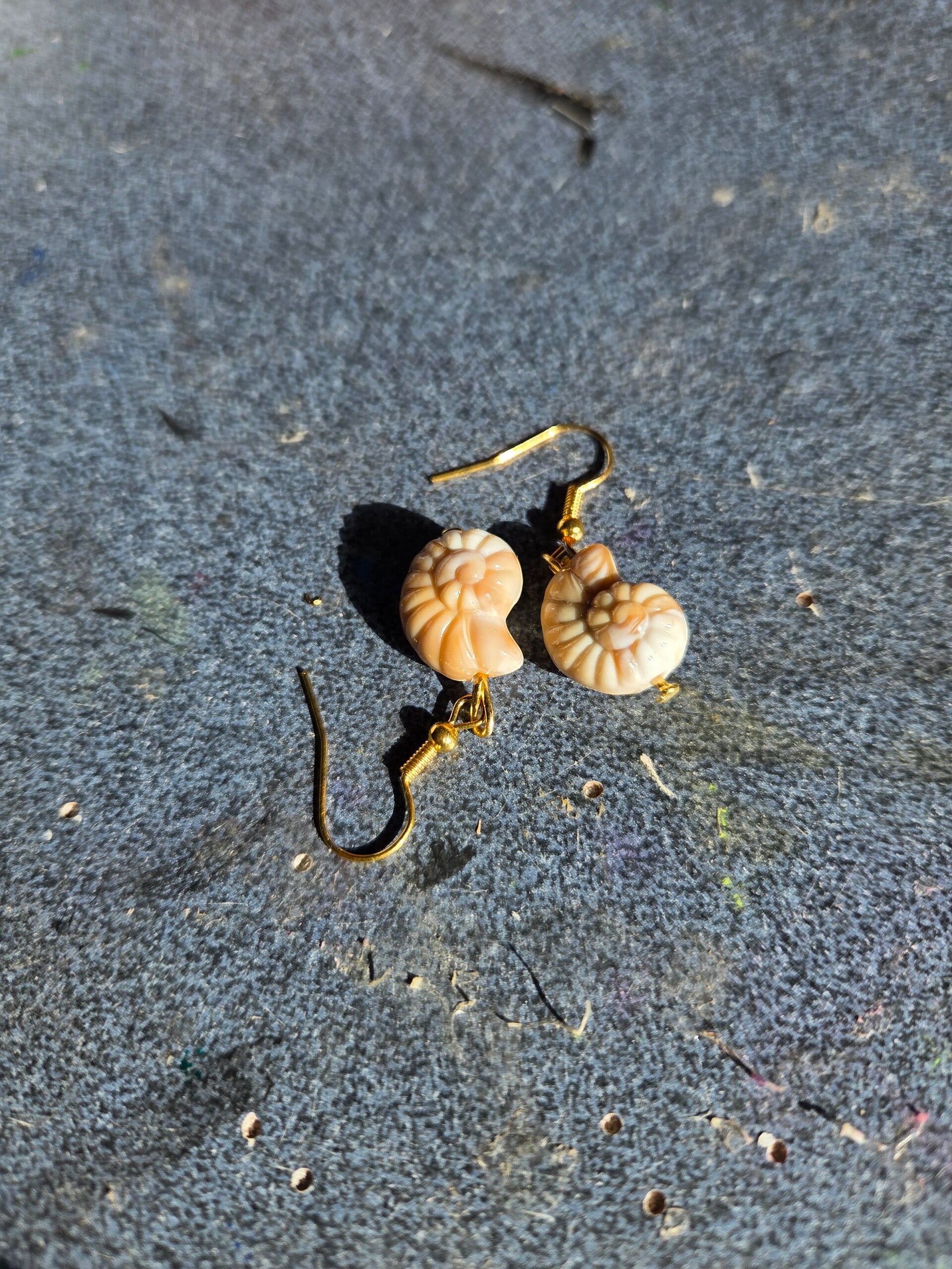 Snail shell earrings