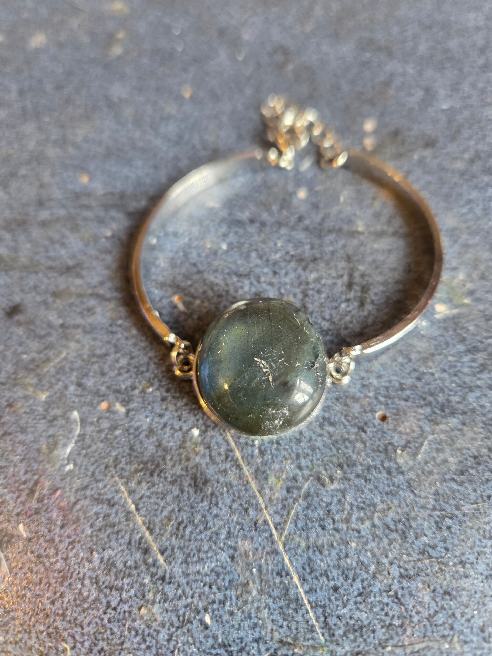 Silver labradorite Bracelet