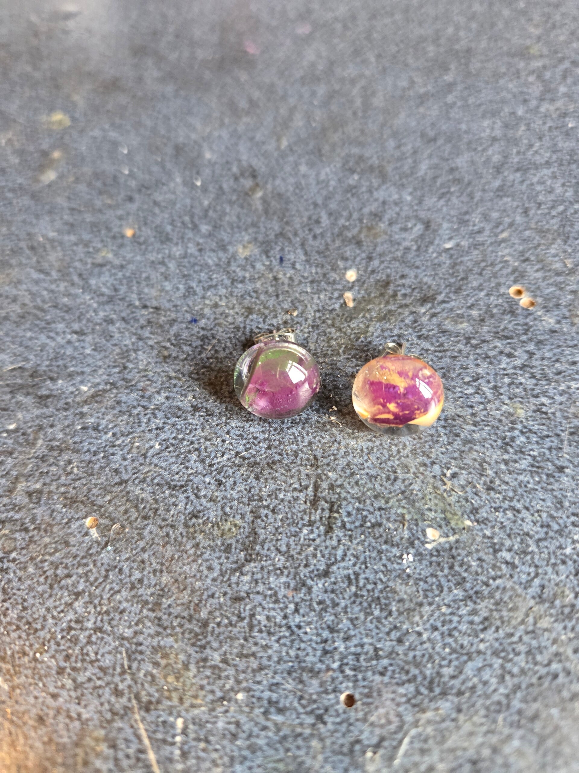 Multicolored Glass Studs