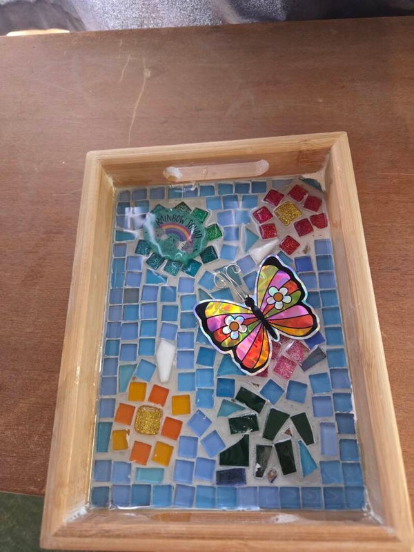 Butterfly Mosaic Tray