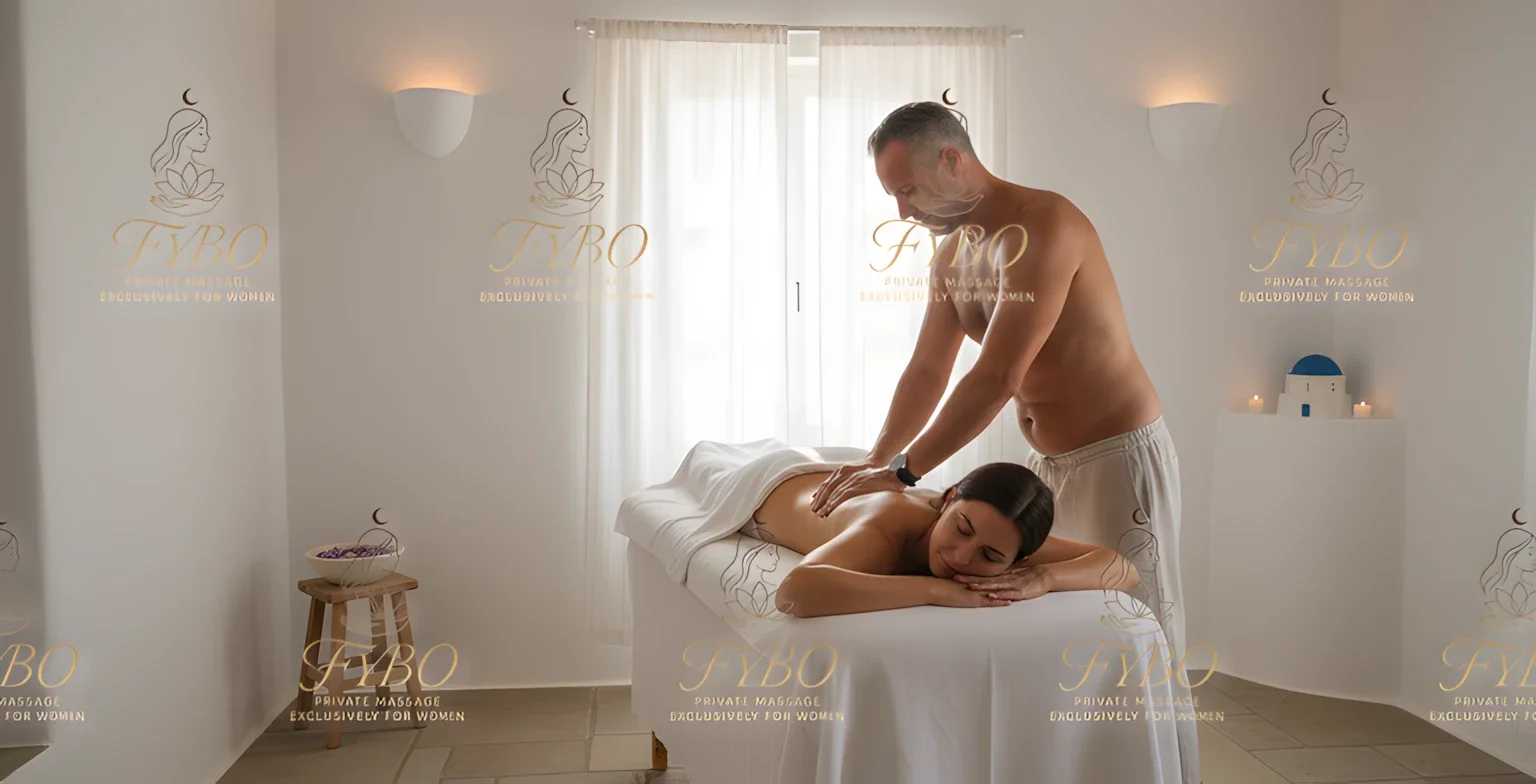 Intimate body contact massage in Crete for female clients