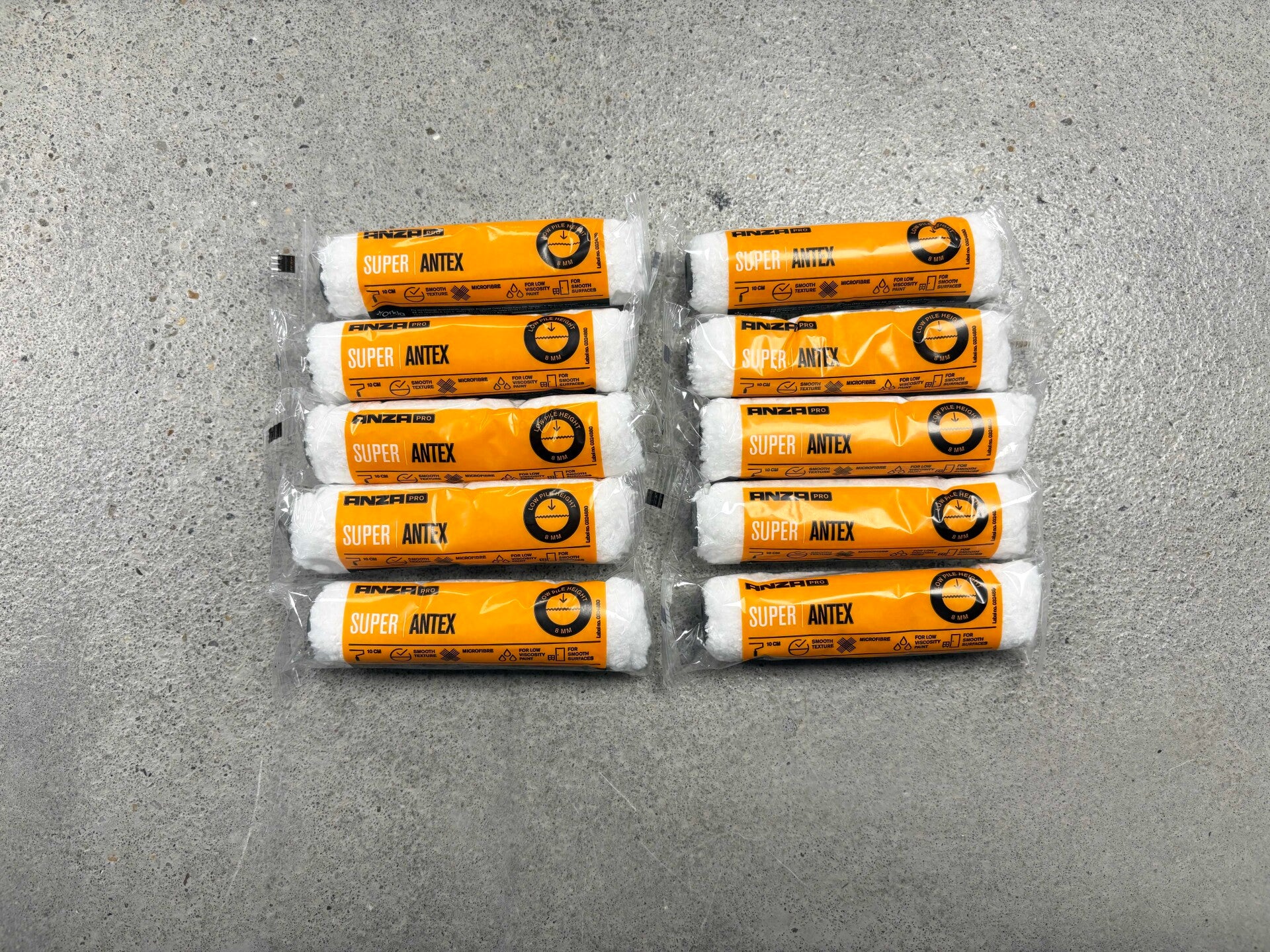 10x Anza Super Antex Rollers 10 cm