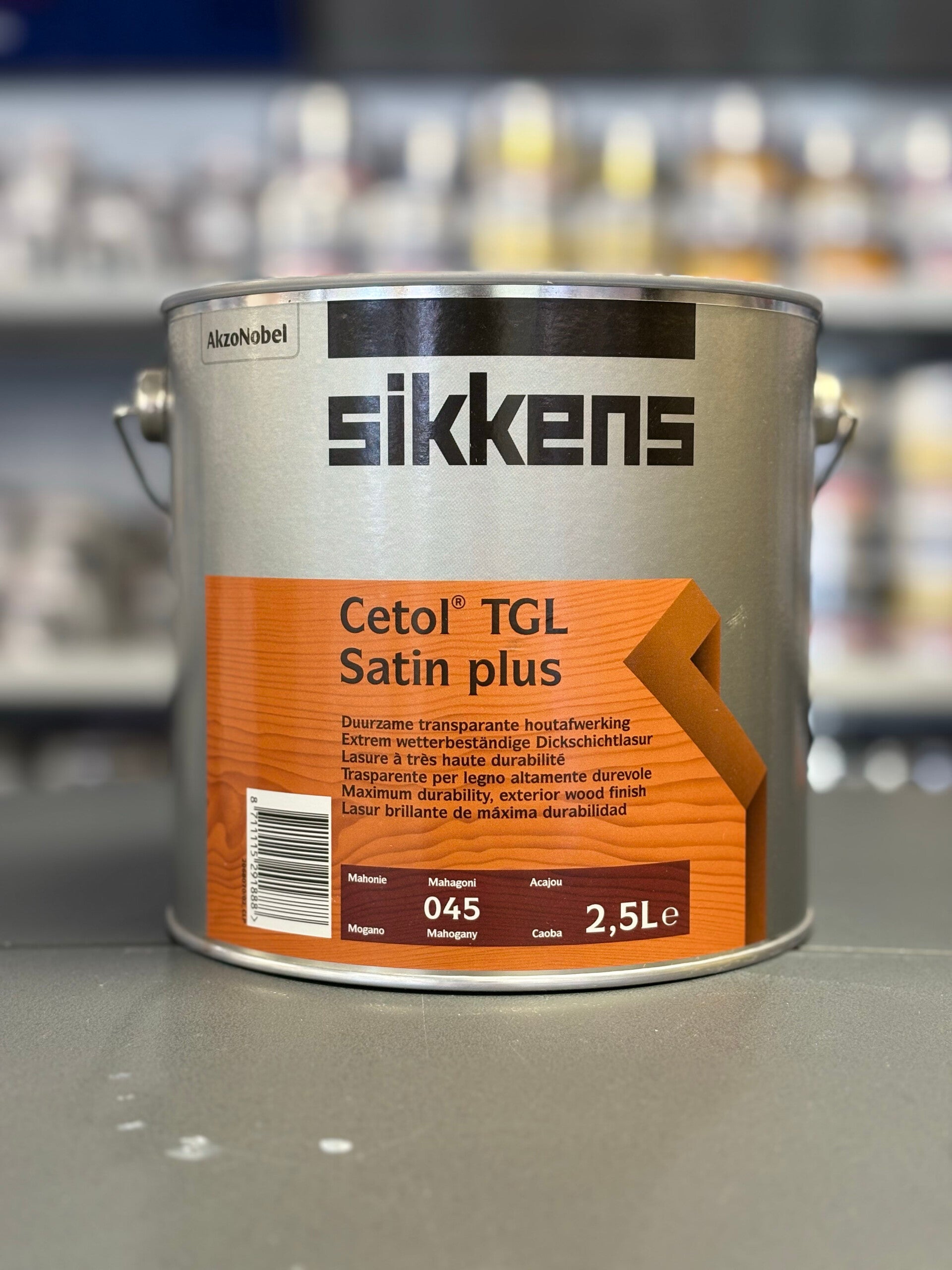 Sikkens Cetol TGL Satin plus 2,5L - 045 Mahonie - oud etiket