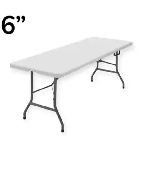 White 6-FT Table Rental / Mesa de Alquiler