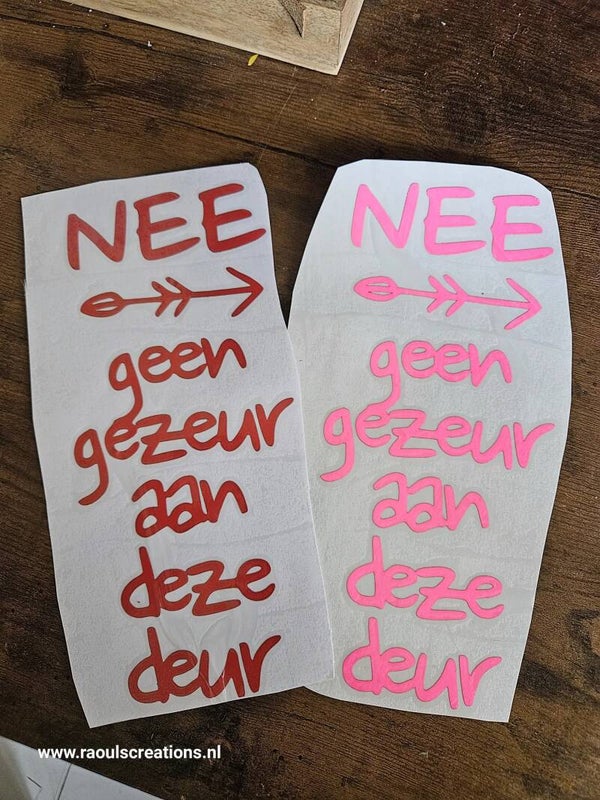 voordeur sticker
