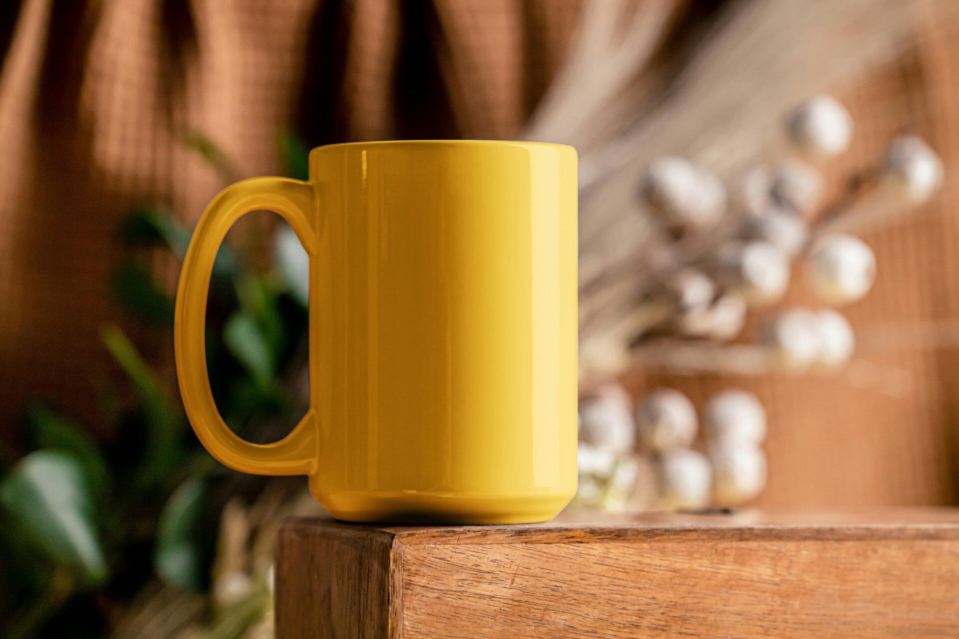 Yellow coffee mug