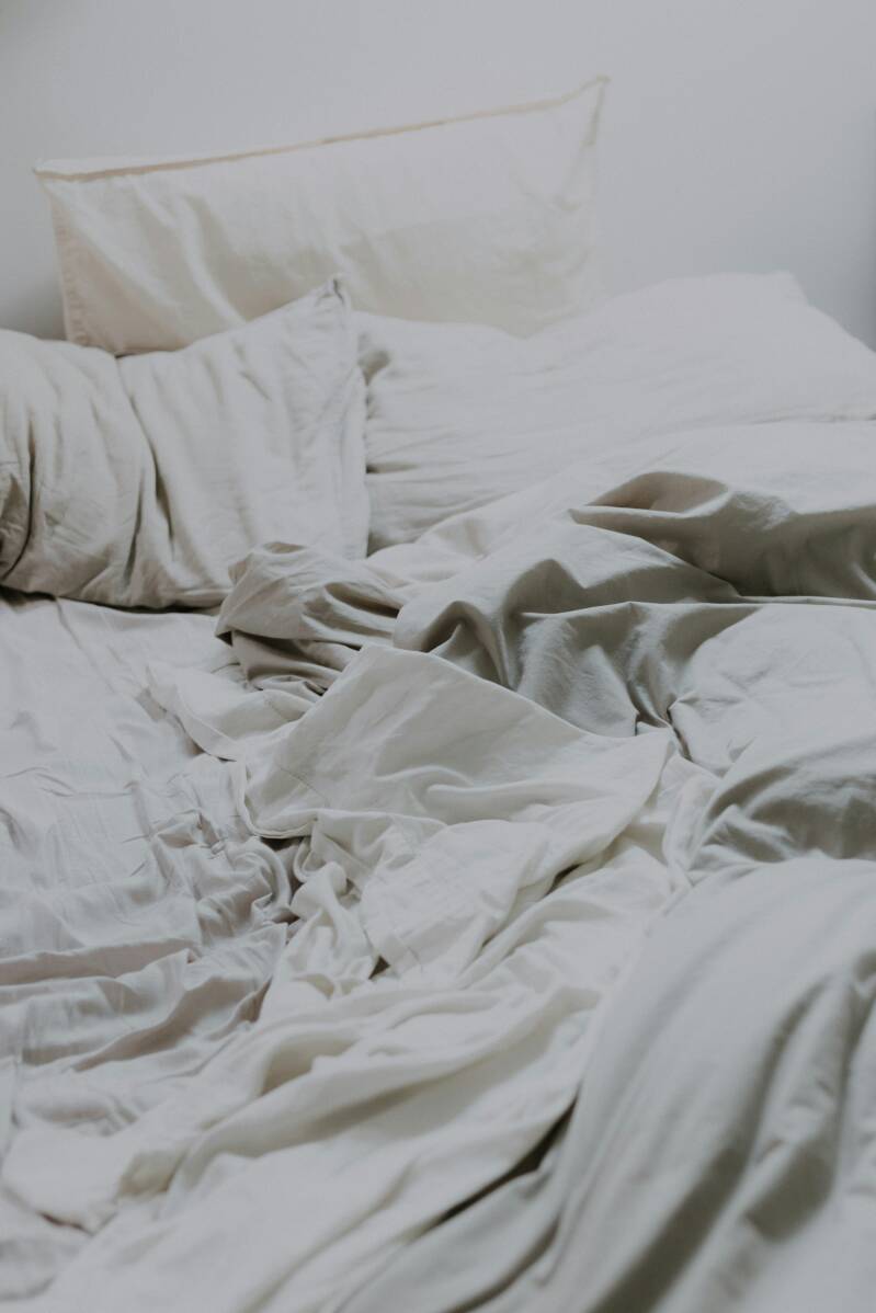 Rumpled bed