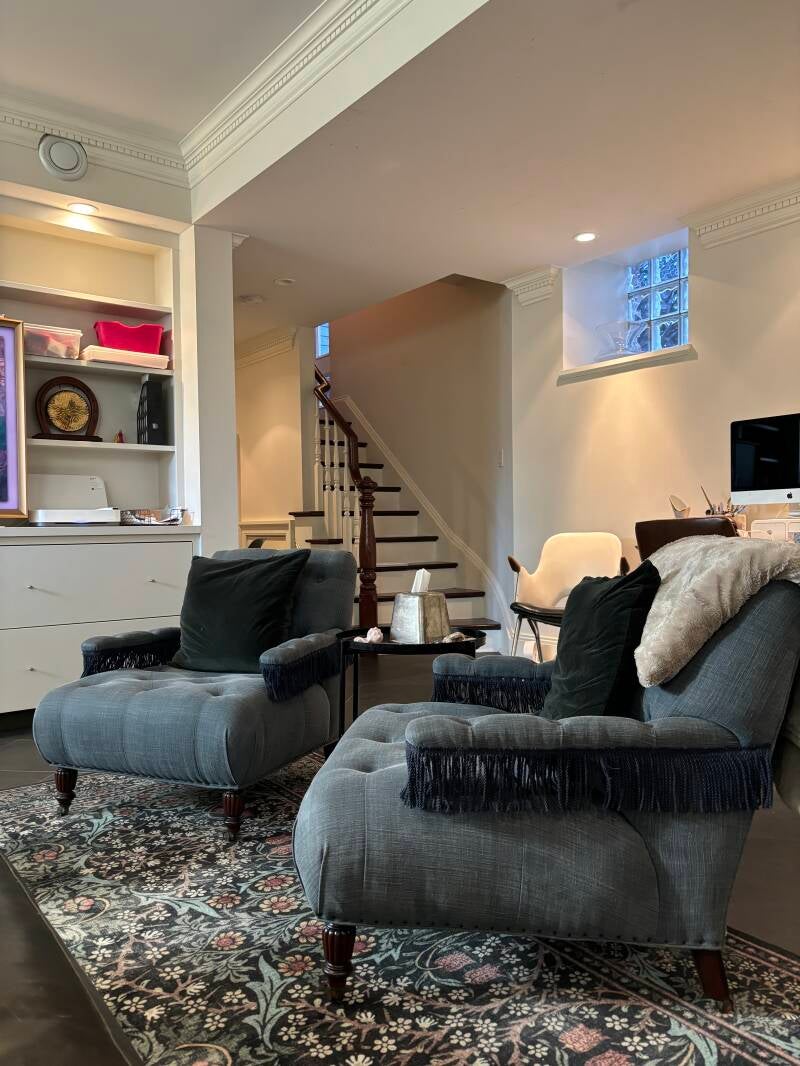 Armchairs in therapist's office