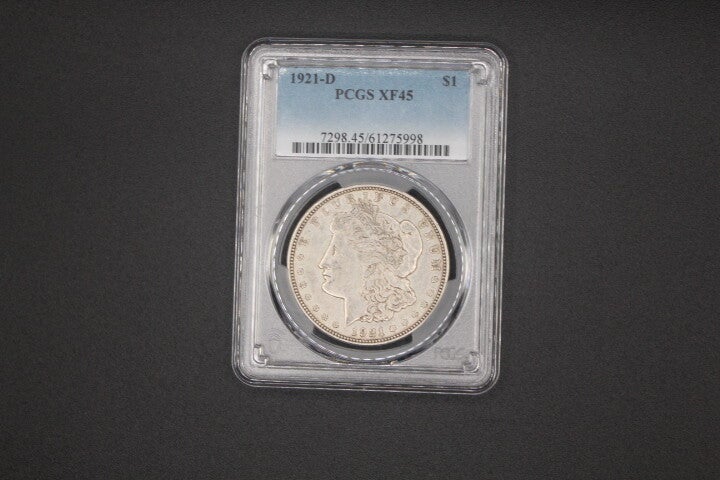 1$ - Morgan - 1921-D in PCGS Coin Flip - XF45