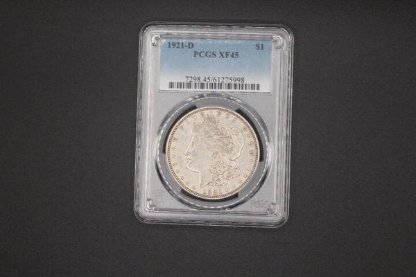 1$ - Morgan - 1921-D in PCGS Coin Flip - XF45