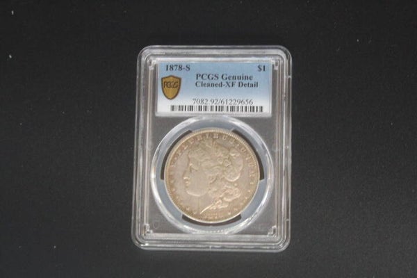 1$ Morgan - 1878-S ; PCGS Flip XF Cleaned