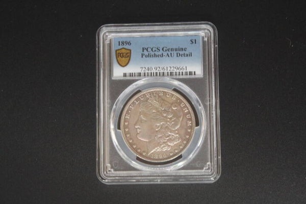 1$ Morgan - 1896 ; PCGS Flip AU Polished