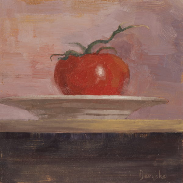 Tomato - Oil on MDF - 20cm x 20cm