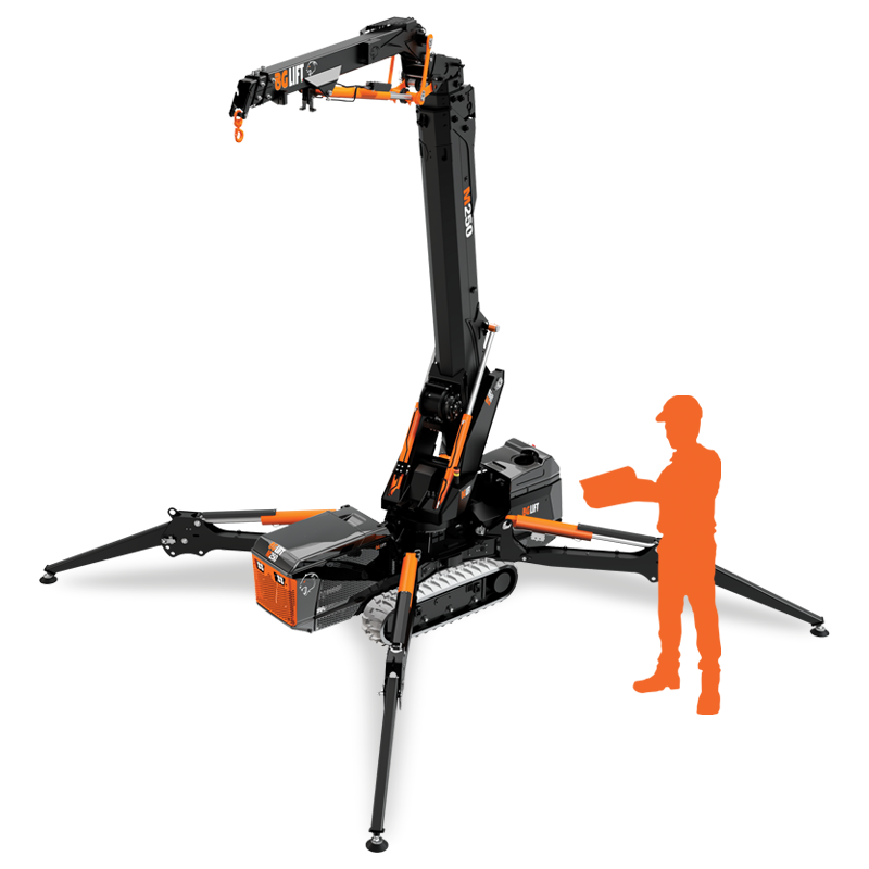 Grue araignée en action