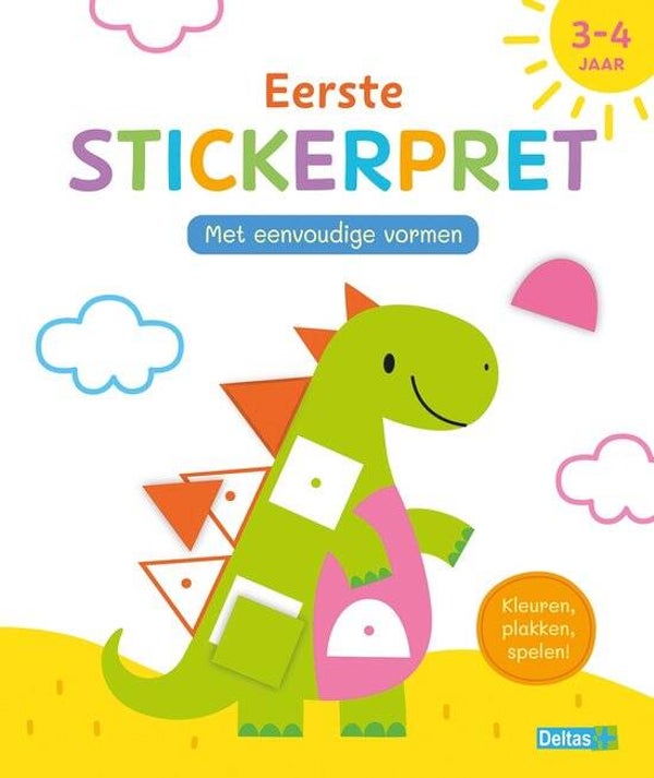 Eerste stickerpret met eenvoudige vormen 3-4 jaar
