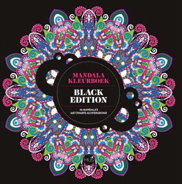 Enige echte mandalakleurboek (Black Edition)