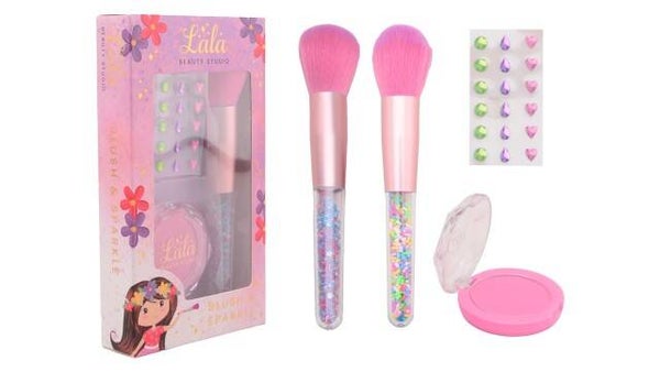LaLa - Blush en brush set met stickers