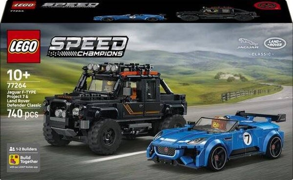 Lego Speed Champions Jaguar Project 7 en Land Rover Defender  77264