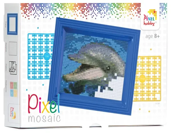 Geschenkverpakking met 39 pixelmatjes - Dolfijn