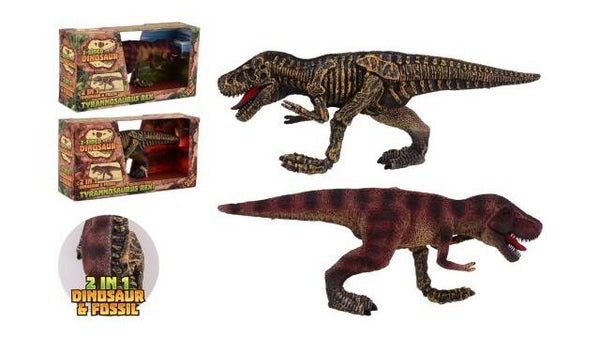 Animal World Twee-zijdige dinosaurus groot in doos