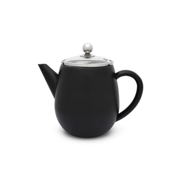 Theepot Duet Eva 1,1L, zwart