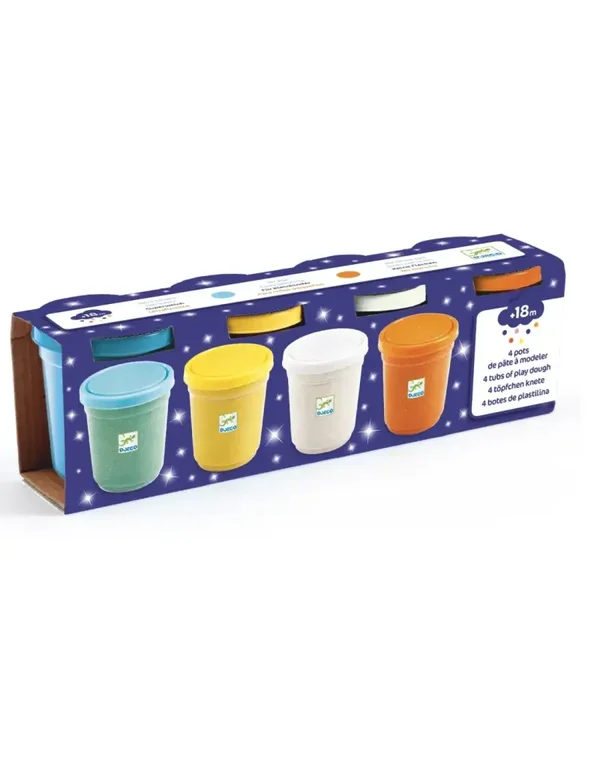 Djeco Glitter Klei 4 potjes DJ09029