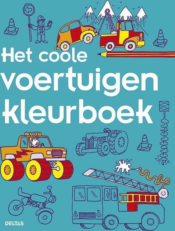 Het coole voertuigen kleurboek