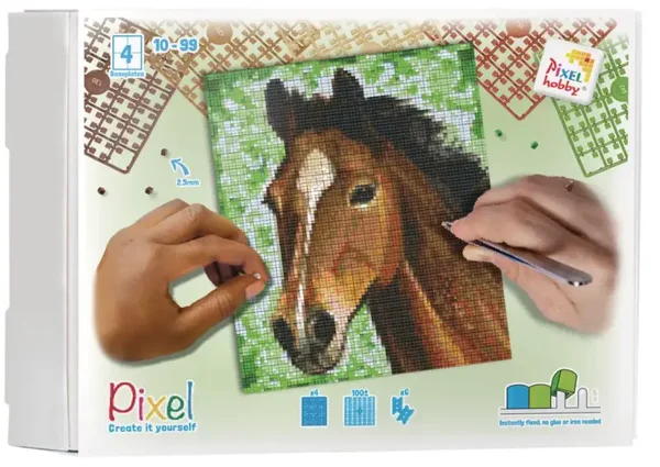 Kit 4 basisplaten en ± 100 pixelmatjes - Paard