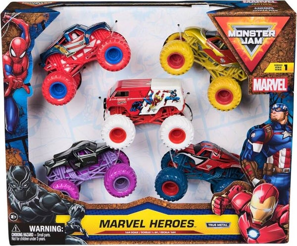 Monster Jam Marvel Heroes 5-pack