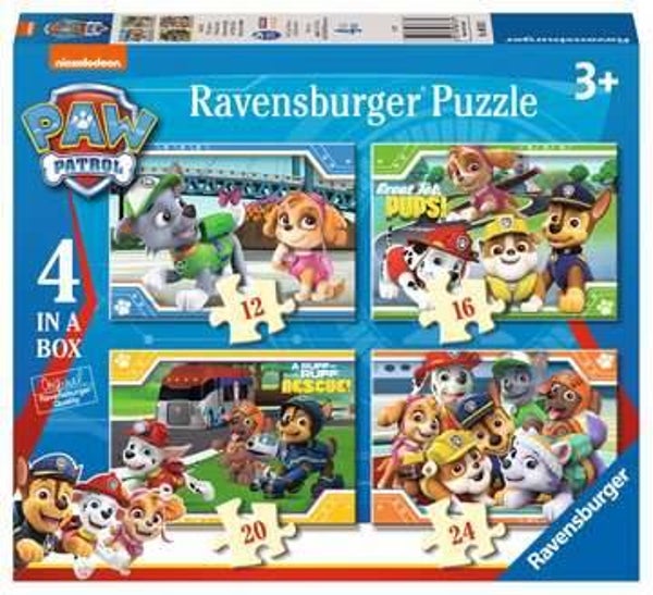 Ravensburger Paw Patrol  12+16+20+24 stukjes  69361