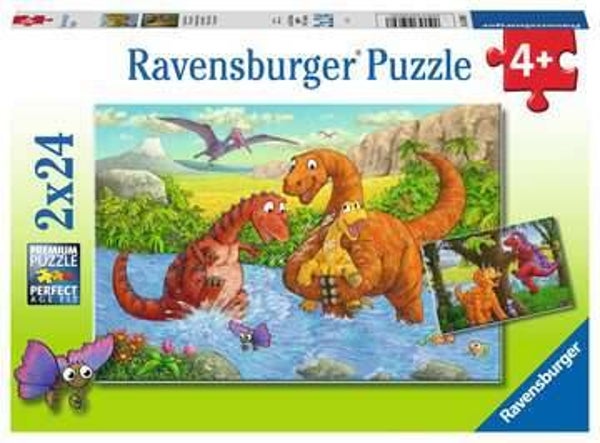 Ravensburger Spelende dino's  2x24 stukjes  50307