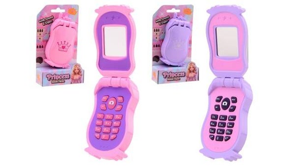 Prinsessen telefoon verkrijgbaar in Roze en Paars