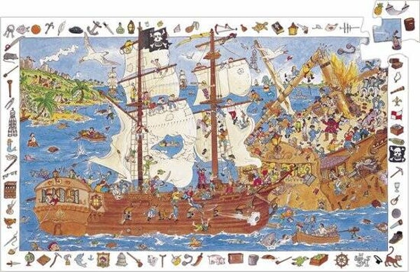 Djeco De piraten in aanval - puzzel 100 stukjes