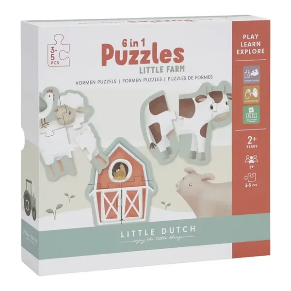 6 in 1 puzzel Little Farm LD7148