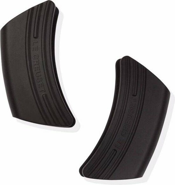 Le Creuset Siliconen Handgrepen Zwart  Set van 2