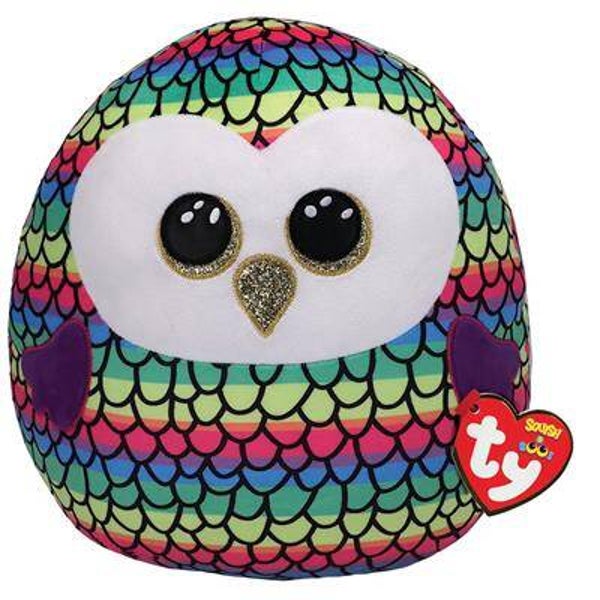 TY SQUISH A BOO OWEN OWL 20CM