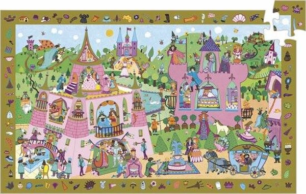 Djeco Het roze prinsessenkasteel -  puzzel 54 stukjes