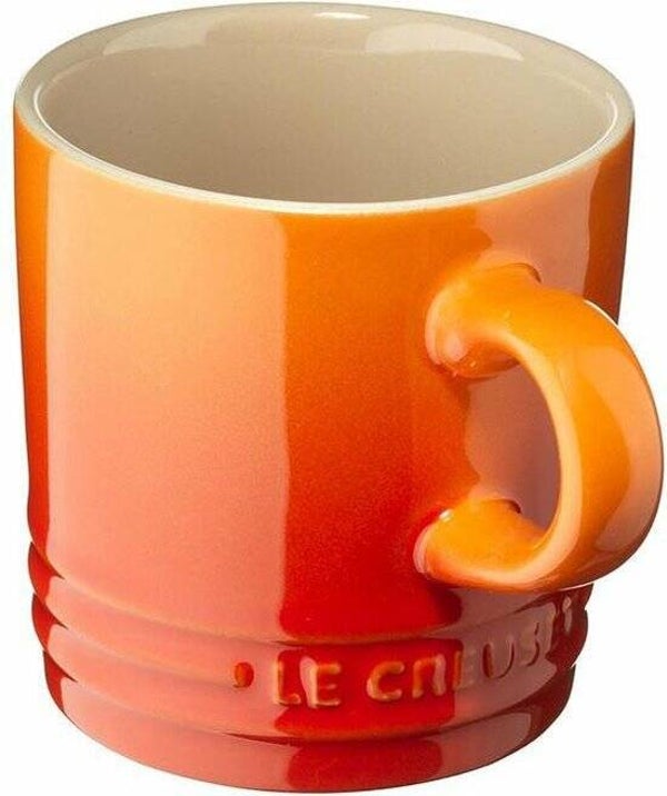 Le Creuset Koffiebeker in Oranje-rood