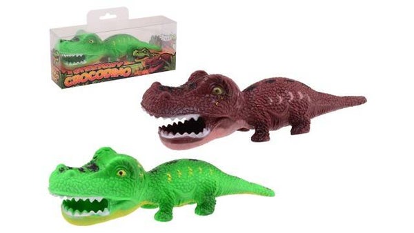 Stretch krokodil / dino in transparante box