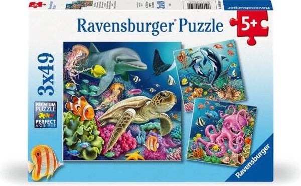 Ravensburger Puzzel Betoverende onderwaterwereld 3x49 stukjes