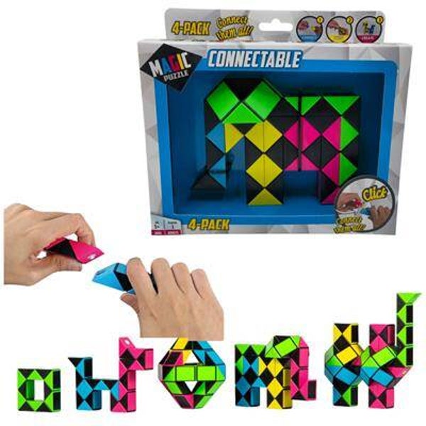 Magic Puzzle Connectable 4 pack