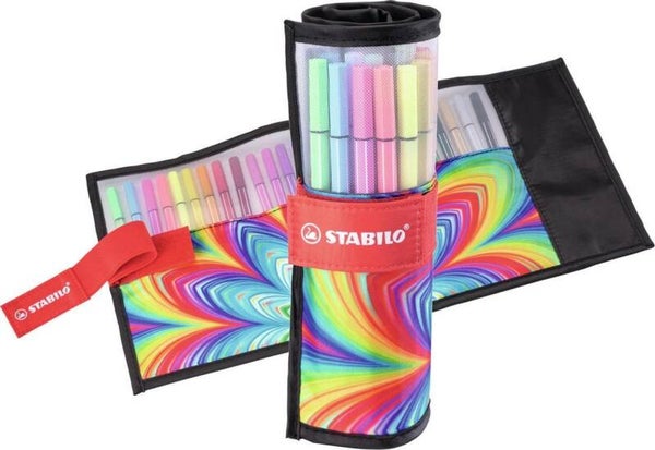 Stabilo Pen 68  Premium Viltstift  Rollerset  ArtyEdition  25 Verschillende Kleuren