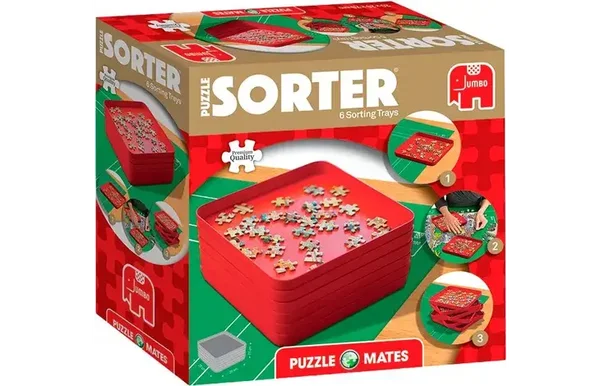 Puzzel Sorteerbakjes 6 trays 20x20 cm