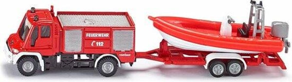 Siku 1636 Unimog Brandweerwagen met Boot