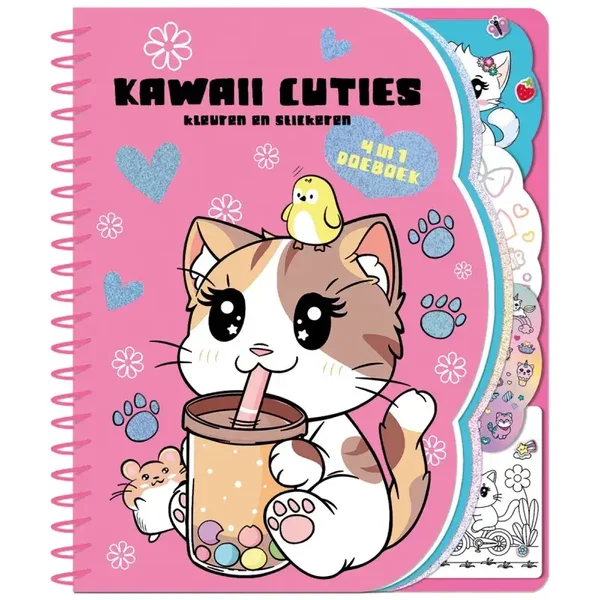 4-in-1 doeboek - Kawaii Cuties