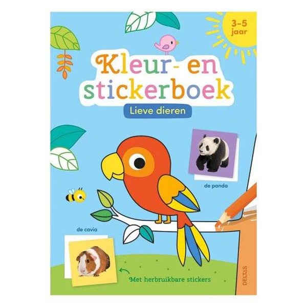 kleur- en stickerboek Lieve dieren 3-5 jaar