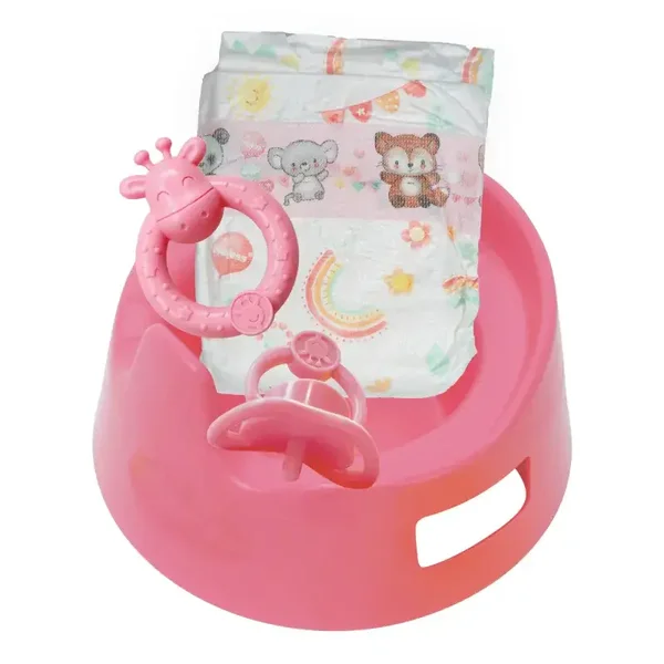 Poppenpo met accessoires 15 cm