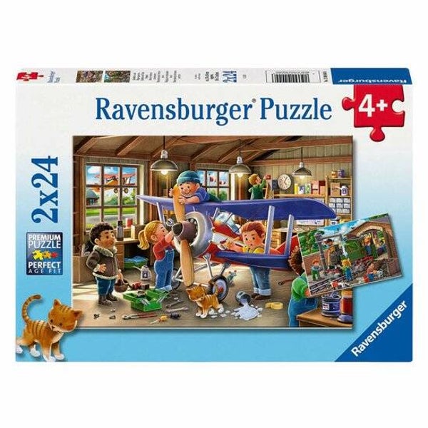 Ravensburger puzzel Airplane & Train repair 2x24