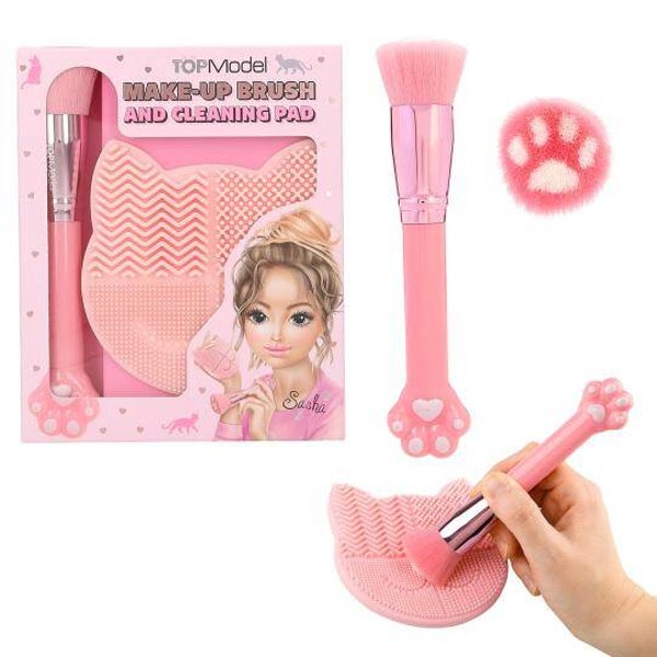 TOPModel kwast en cleaning pad Kitty BEAUTY and ME