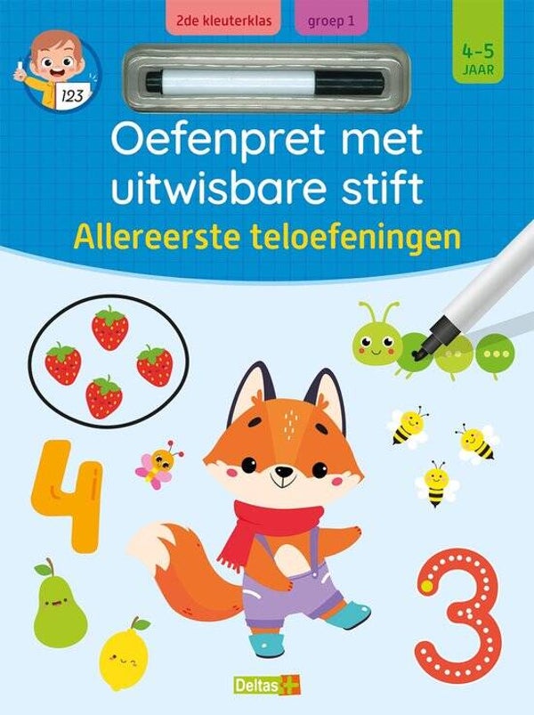 Oefenpret met uitwisbare stift - Allereerste teloefeningen 4-5 jaar